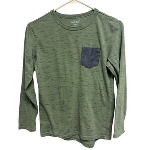 Cat & Jack Green Long‎ Sleeve with Navy Pocket Size M (8-10)
